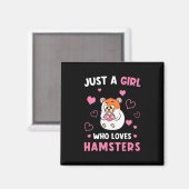 Aimant Juste Une Fille Qui Aime Mes Hamsters (Recto/Verso)