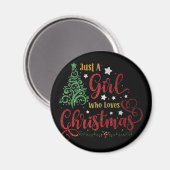 Aimant Juste une fille qui aime Noël (Recto/Verso)
