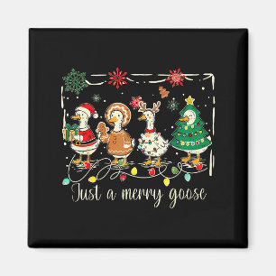 Aimant Juste une oie joyeuse drôle d'oie sainte Noël