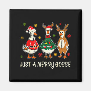 Aimant Juste une oie mignonne et joyeuse drôle de Joyeux
