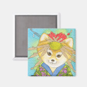 Aimant Kabuki Shiba Inu (Recto/Verso)