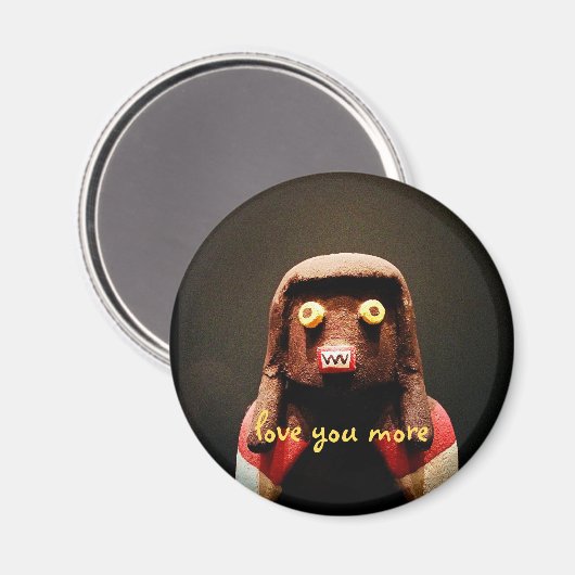 Aimant Kachina Doll Face Amour You Plus Script Drôle mign (Recto/Verso)
