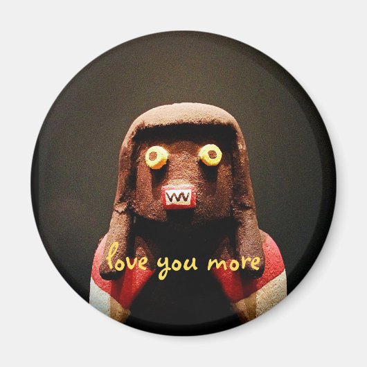Aimant Kachina Doll Face Amour You Plus Script Drôle mign (Devant)