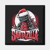 Aimant Kaiju Christmas Santazilla Japanese Monster Dinosa (Devant)