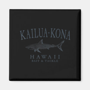 Aimant Kailua - kona hawaii requin rétro ardoise art pêch