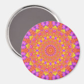 Aimant Kaleidoscope Abstrait psychédélique coloré (Recto/Verso)