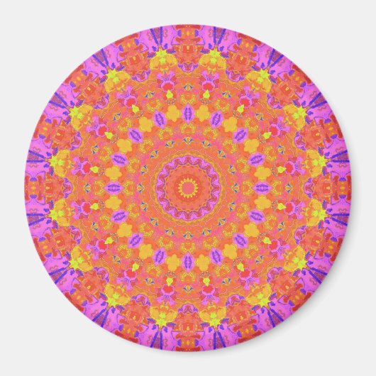 Aimant Kaleidoscope Abstrait psychédélique coloré (Devant)