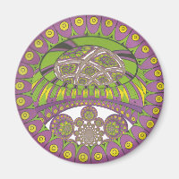 Kaleidoscope africain violet et jaune traditionnel