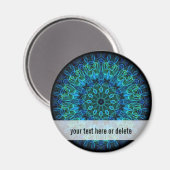 Aimant Kaléidoscope Blue Green Gems (Recto/Verso)
