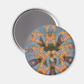 Aimant Kaleidoscope Giraffe Mandala : Safari Art Abstrait (Recto/Verso)