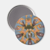 Aimant Kaleidoscope Giraffe Mandala : Safari Art Abstrait (Recto/Verso)