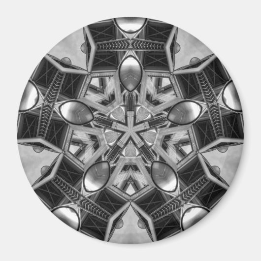 Aimant Kaleidoscope Star gris foncé... (Devant)