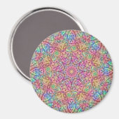 Aimant Kaleidoscope Vintage de couleur Techno (Recto/Verso)