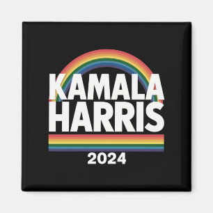 Aimant Kamala Harris 2024 Arc-en-ciel Fierté Gay LGBT Éle