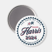 Aimant Kamala Harris 2024 | Mon vote est grand (Recto/Verso)