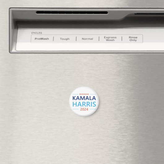 Aimant Kamala Harris 2024 pour le Président Button (In Situ (Lave-vaisselle))