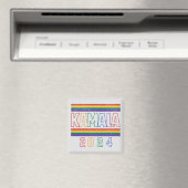 Aimant Kamala Harris 2024 Rainbow LGBTQ Retro (In Situ (Lave-vaisselle))