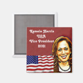 Aimant Kamala Harris 46e Vice-Présidents (Recto/Verso)