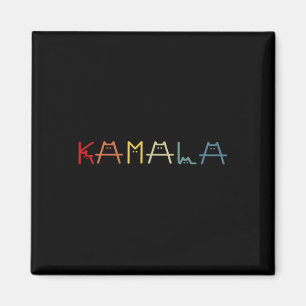 Aimant Kamala Harris Chat Vintage Lettrage Positif Drôle