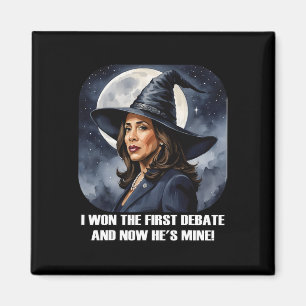 Aimant Kamala Harris Drôle Débat Élection 2024 Won Witch