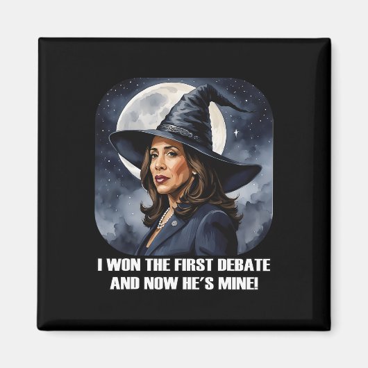 Aimant Kamala Harris Drôle Débat Élection 2024 Won Witch (Devant)