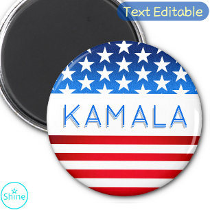 Aimant Kamala Harris Election USA Drapeau moderne Texte p