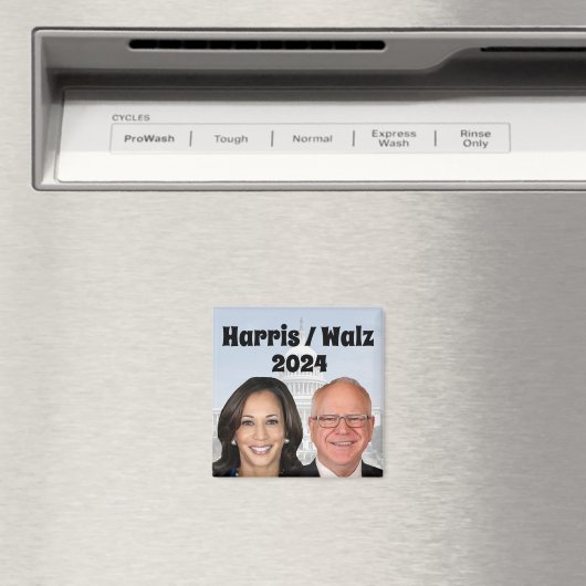 Aimant Kamala Harris et Tim Walz 2024 (In Situ (Lave-vaisselle))
