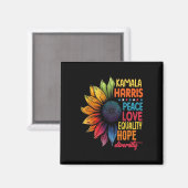 Aimant Kamala Harris Peace Love Equality Hope Diversity (Recto/Verso)