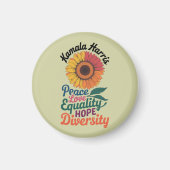 Aimant Kamala Harris Peace Love Equality Hope Diversity (Devant)