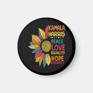Aimant Kamala Harris Peace Love Equality Hope Diversity