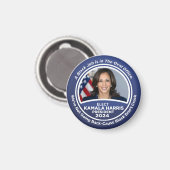 Aimant Kamala Harris pour le président 2024 (Recto/Verso)