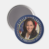 Aimant Kamala Harris pour le président démocrate 2024 Pho (Recto/Verso)