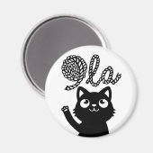 Aimant Kamala Harris Président 2024 Comma La Cat et Yarn (Recto/Verso)