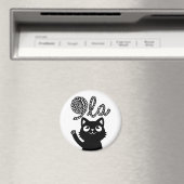 Aimant Kamala Harris Président 2024 Comma La Cat et Yarn (In Situ (Lave-vaisselle))