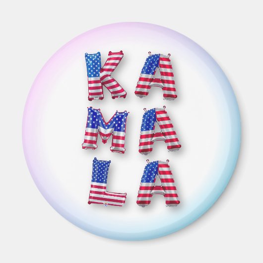 Aimant Kamala Harris Supporter États-Unis Drapeau Alphabe (Devant)