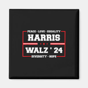 Aimant Kamala Harris Tim Walz 2024 Lgbt de Paix Harris Wa