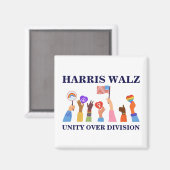 Aimant Kamala Harris Tim Walz Unité de division (Recto/Verso)