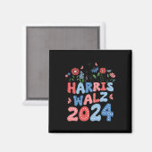 Aimant Kamala Harris Tim Walz Valse (Recto/Verso)