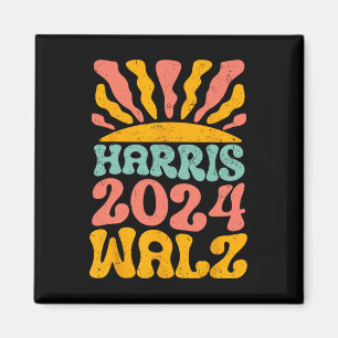 Aimant Kamala Harris Tim Wheimer 2024 Retro Cat Lady Fema