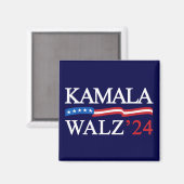 Aimant Kamala Harris Walz 2024 Évidemment bleu (Recto/Verso)