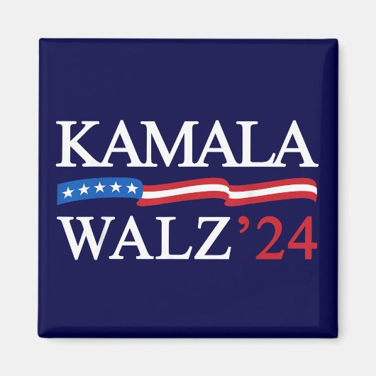 Aimant Kamala Harris Walz 2024 Évidemment bleu (Devant)