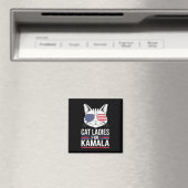 Aimant Kamala Pour Président - Cat Lady Uni (In Situ (Lave-vaisselle))