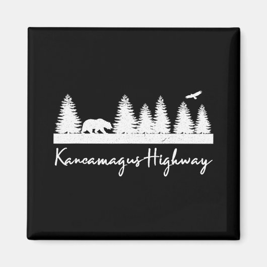 Aimant Kancamagus Highway New Hampshire Rustic Bear Wildl (Devant)