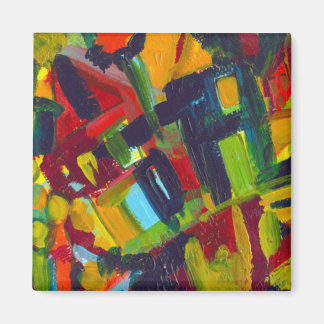Aimant Kandinsky '304' Peinture Abstraite colorée