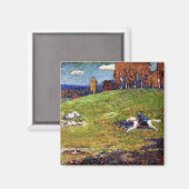 Aimant Kandinsky - Blue Rider, paysage peinture (Recto/Verso)