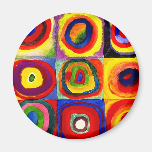 Aimant Kandinsky Farbstudie Quadrates Cercles Art  (Devant)