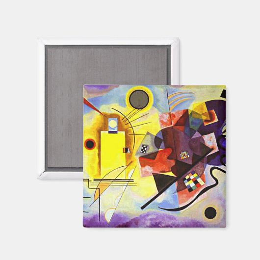 Aimant Kandinsky - jaune-rouge-bleu (Recto/Verso)