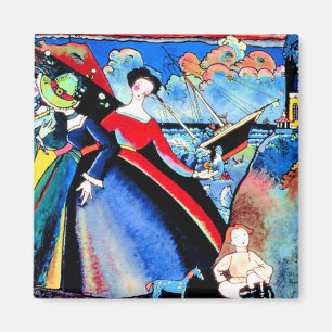 Aimant Kandinsky - Navire, peinture colorée de 1918