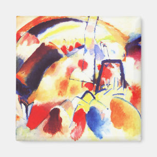 Aimant Kandinsky - Paysage aux taches rouges