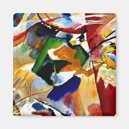 Aimant Kandinsky - Peinture avec Centre Vert  (Devant)